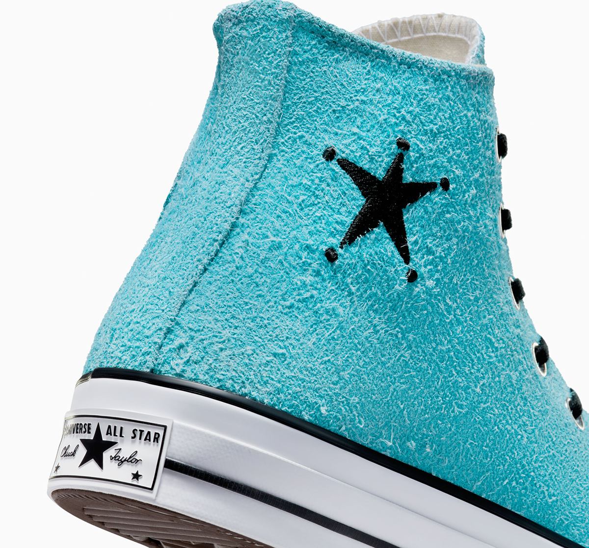 Stussy Converse Chuck Taylor All Star Canvas Shoes Leisure Wear-resistant Non-Slip High Tops 155457C Sky Blue A07663c 9