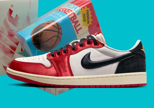 The the brands Nike SB Dunk High collab "Rookie Card - Away" Releases On SNKRS On March 21st
