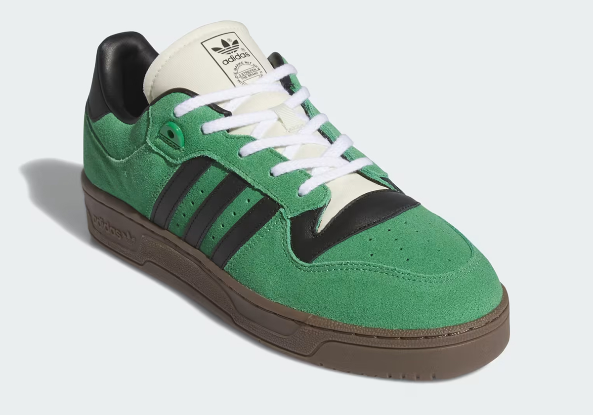 “Preloved Green” Suede Drapes The adidas Rivalry Low “Celtics”
