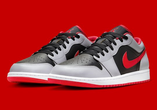 The Air Coconut Jordan 1 Low Channels A Familiar Look In “Cement Grey/Fire Red”