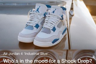 Air Perforated Jordan 4 “Military Blue” Shock Drop Coming Soon?