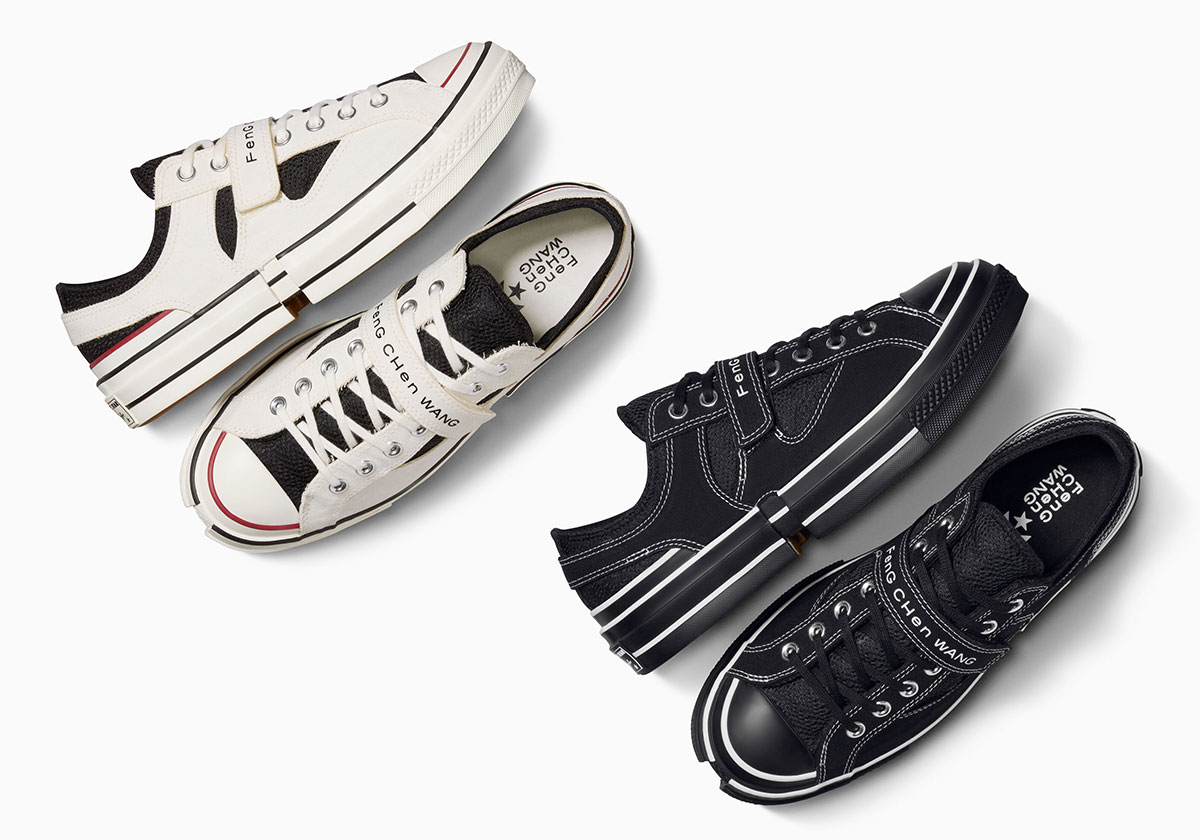 Feng Chen Wang’s 2-in-1 x Converse lace-up sneakers Cleans Up With Toned Down Appeal