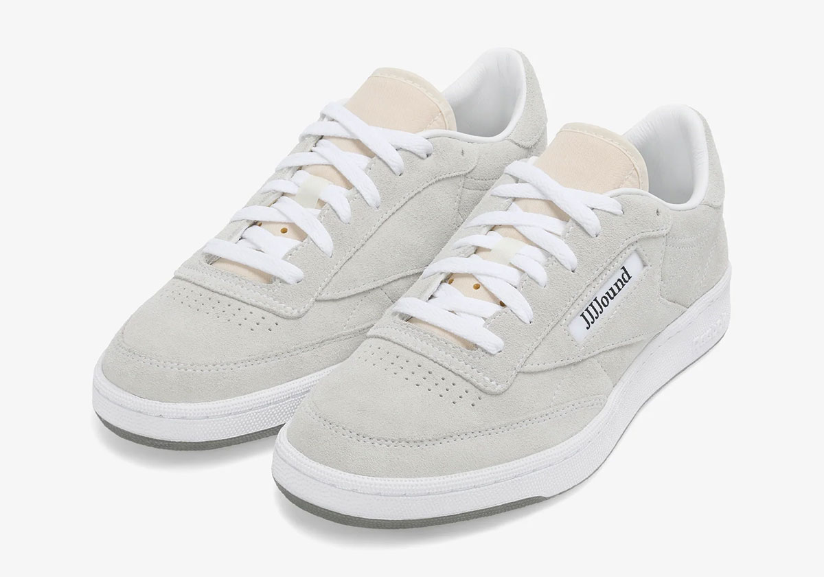 Jjjjound Reebok-reflexlogga för ökad synlighet i mörker White Suede 1