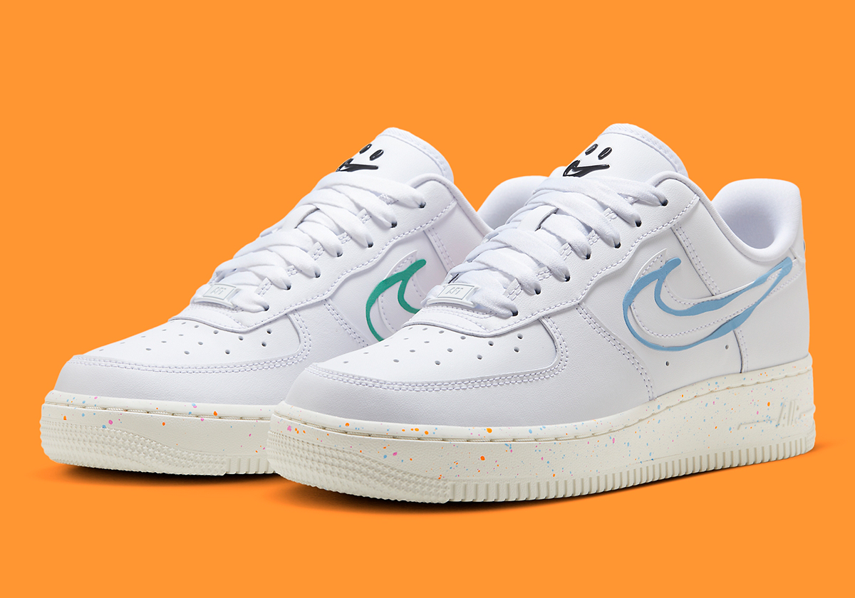 nike score Air Force 1 low neon paint HF5721 111 3