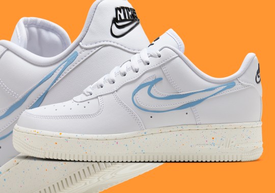 This Nike Air Force 1 With Neon Paint Calls Back To The 1990s