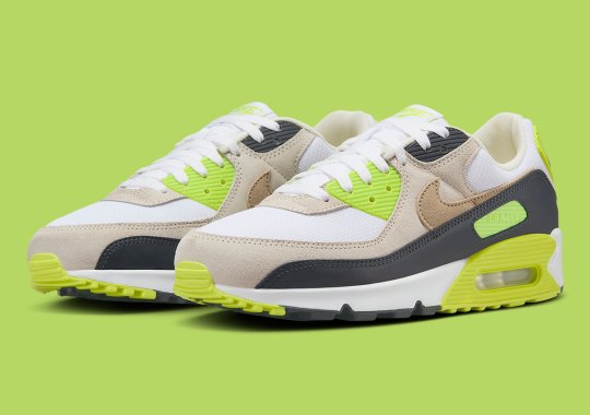 The Nike Air Max 90 Goes For Contrast With Cyber Yellow And Light Orewood Brown