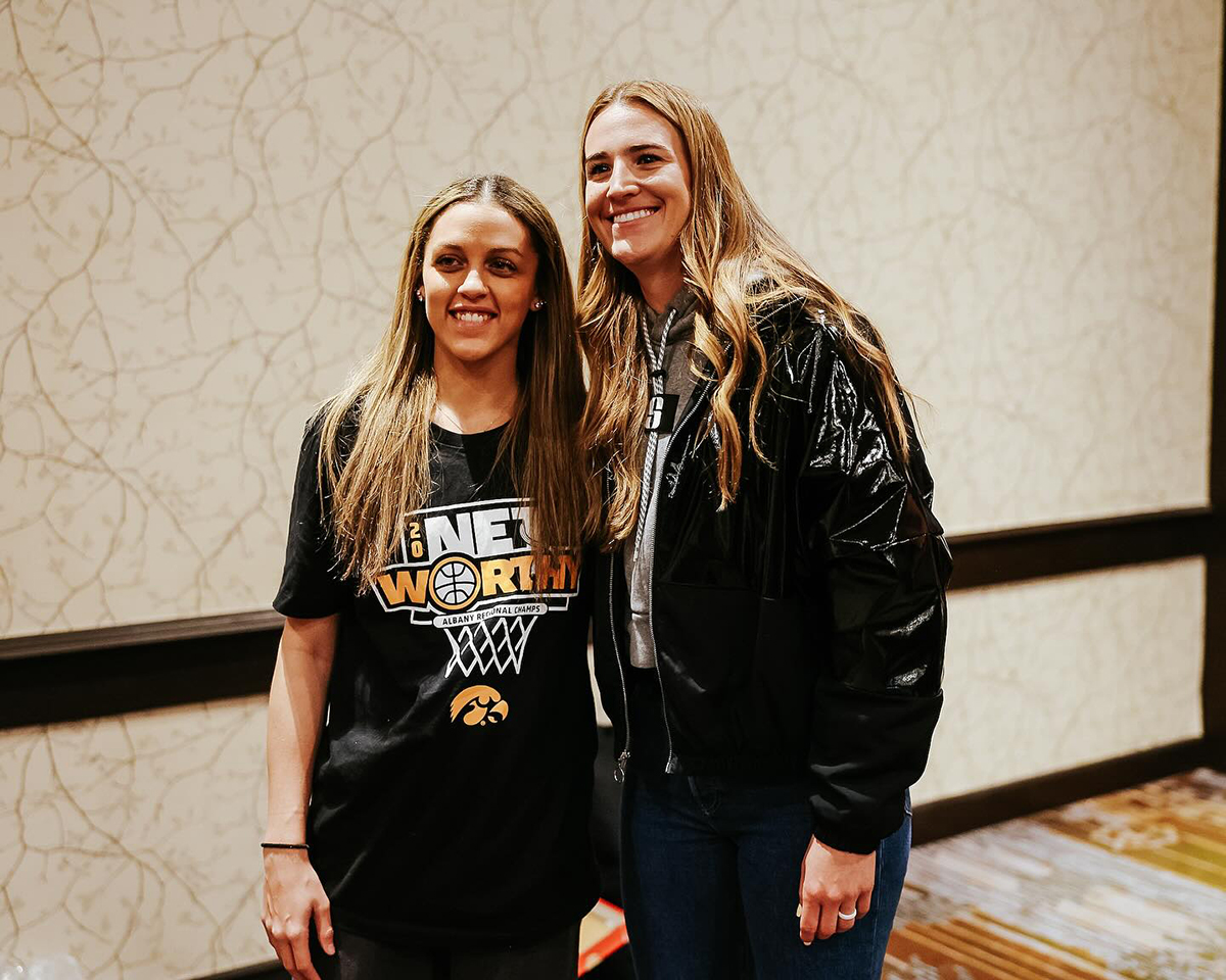 Sabrina Ionescu Visits Iowa silvers Basketball Caitlin Clark 5