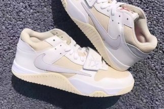 Travis Scott’s pink and green nike lebron golden parachute Emerges In White/Cream
