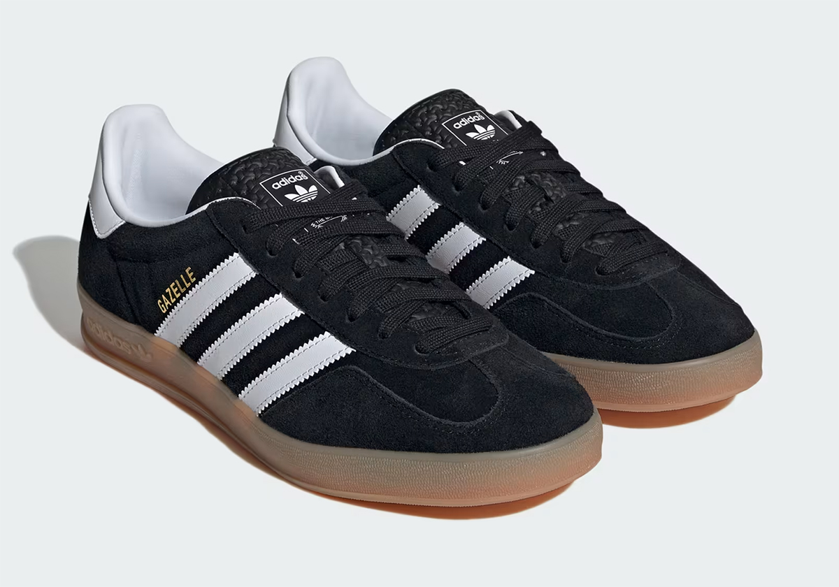A Timeless Black & Gum Appears On The red adidas Gazelle Indoor