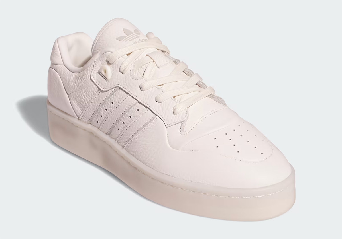 The adidas lace Rivalry Lux Low Cleans Up In “Cloud White”