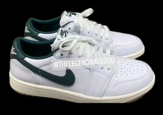 First Look At The nike shoes green with mouse head pattern for kids Low OG “Oxidized Green”