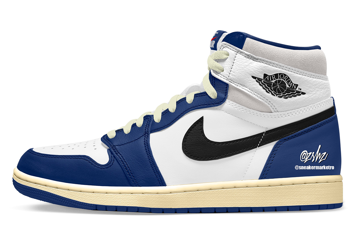Air Jordan 1 Mid Banned 2020 Gs Black Red Authentic New Retro High OG “Deep Royal Blue” Arriving In Spring 2025