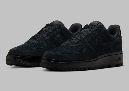 Black Suede and Patent Leather Meet On The Nike Air Force 1