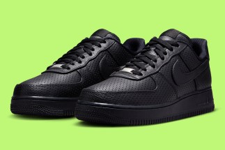 Perforated Black Leather Upholsters The Nike Air Force 1 Low