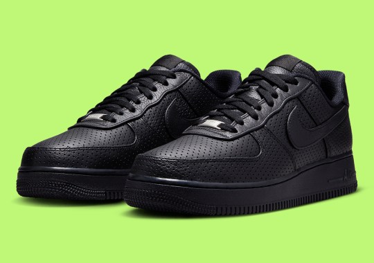 Perforated Black Leather Upholsters The nike Martin Air Force 1 Low