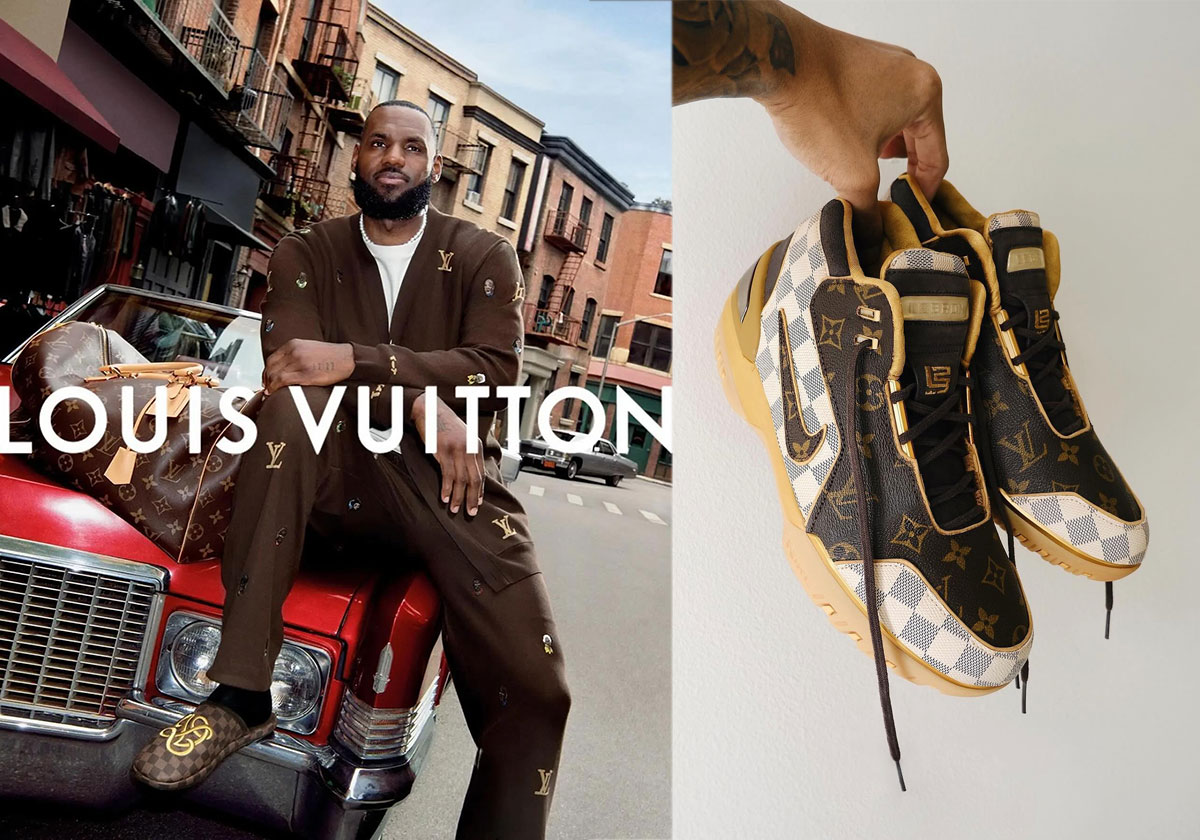Check Out This Epic malla nike LeBron Custom Made From Authentic Louis Vuitton Bags