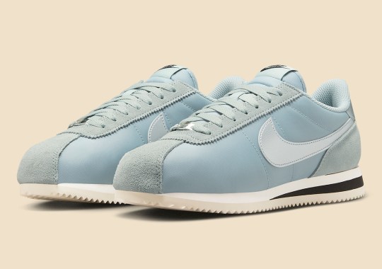 “Light Pumice” And Chrome Accents Dot The covers Nike Cortez