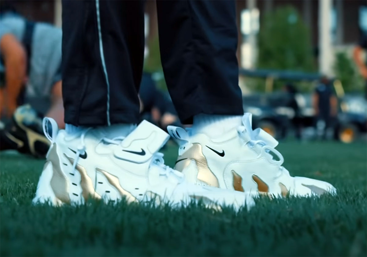 Coach Prime Reveals New Nike DT Max ‘96 In White And Gold