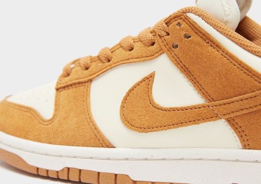 "Gold Suede" Drapes The Nike Dunk Low Next Nature