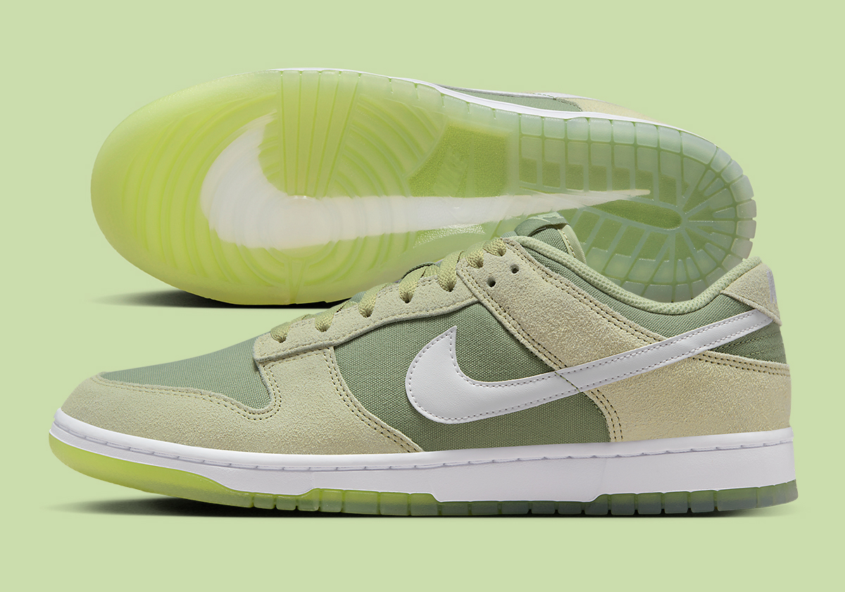 A Giant Swoosh Hides Underneath The Nike Dunk Low “Oil Green”