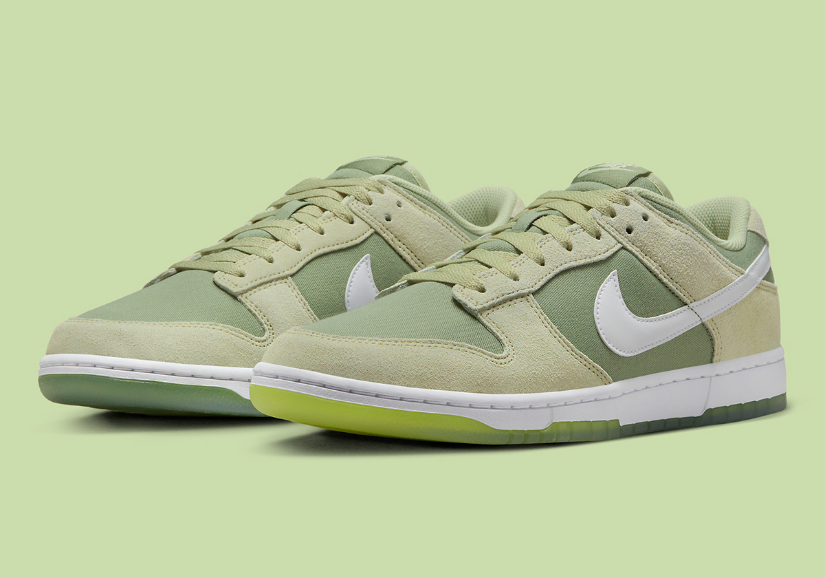 nike dunk low oil green white olive aura bright cactus hm9651 300 5