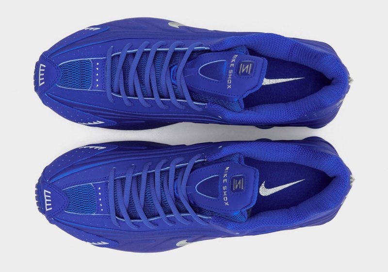 nike shox blue and silver