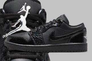 The Air Jordan 1 Low Dresses Up In Patent Leather Elephant Print