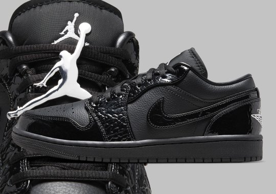 The Air Jordan 1 Low Dresses Up In Patent Leather Elephant Print