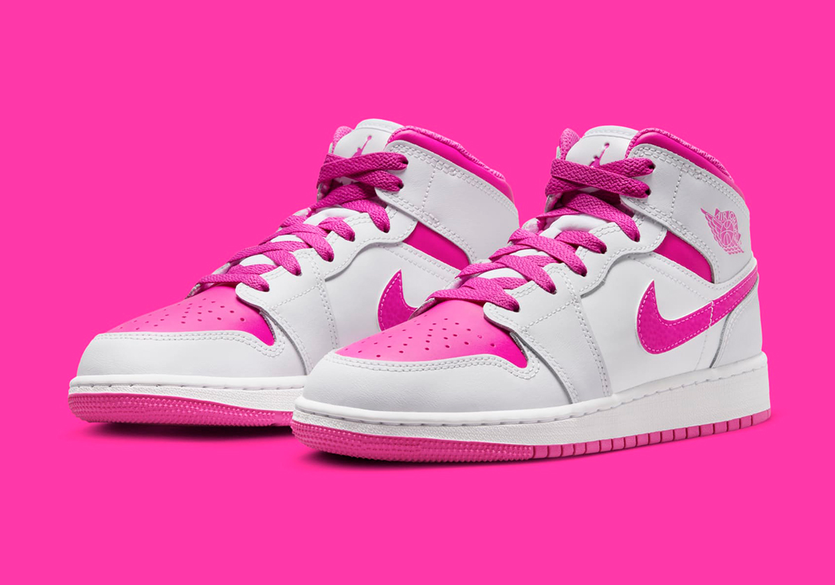 "Fire Pink" Ignites A Girls-Exclusive Air Jordan 1 Mid