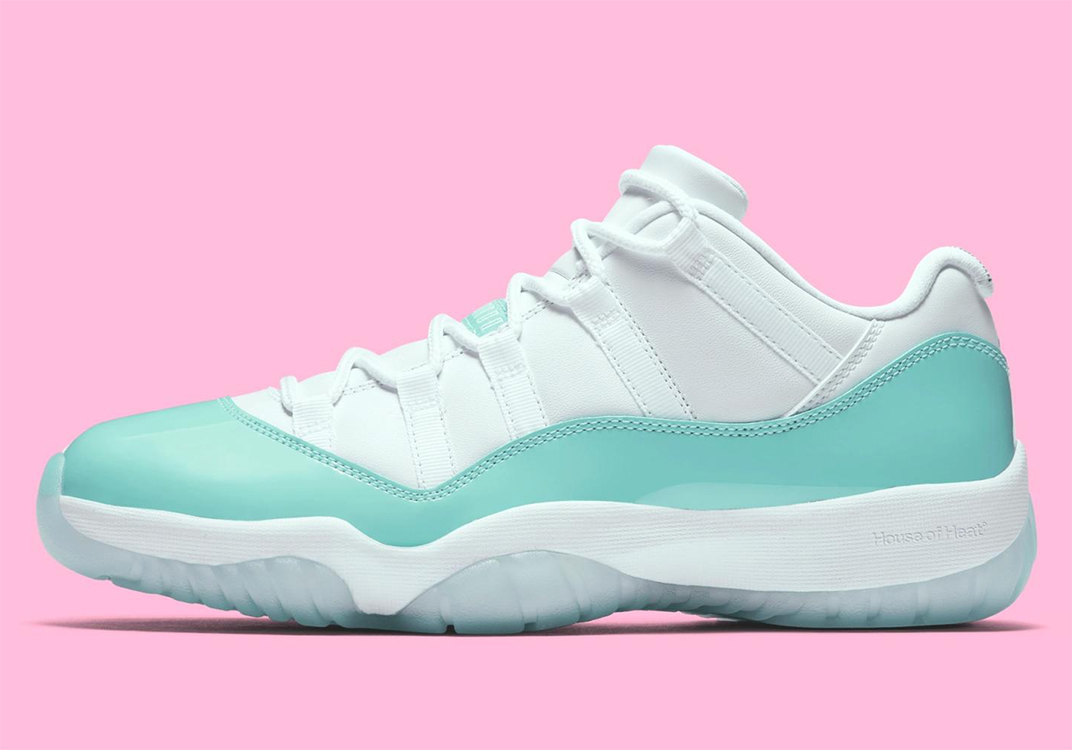 Jordan 11 pink and blue hotsell