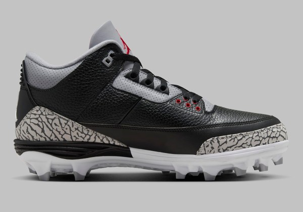 Air Jordan 3 Black Cement Cleats FZ8626-001 | SneakerNews.com