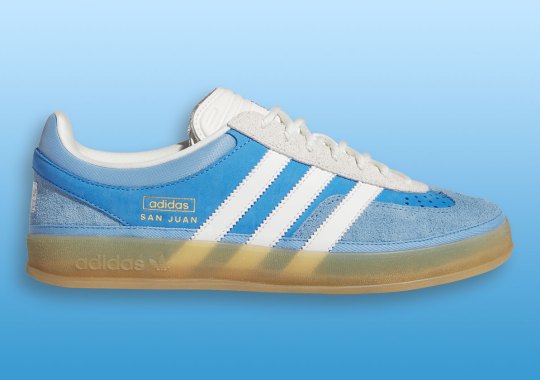 Official Images Of The Bad Bunny x adidas Gazelle Indoor "San Juan"