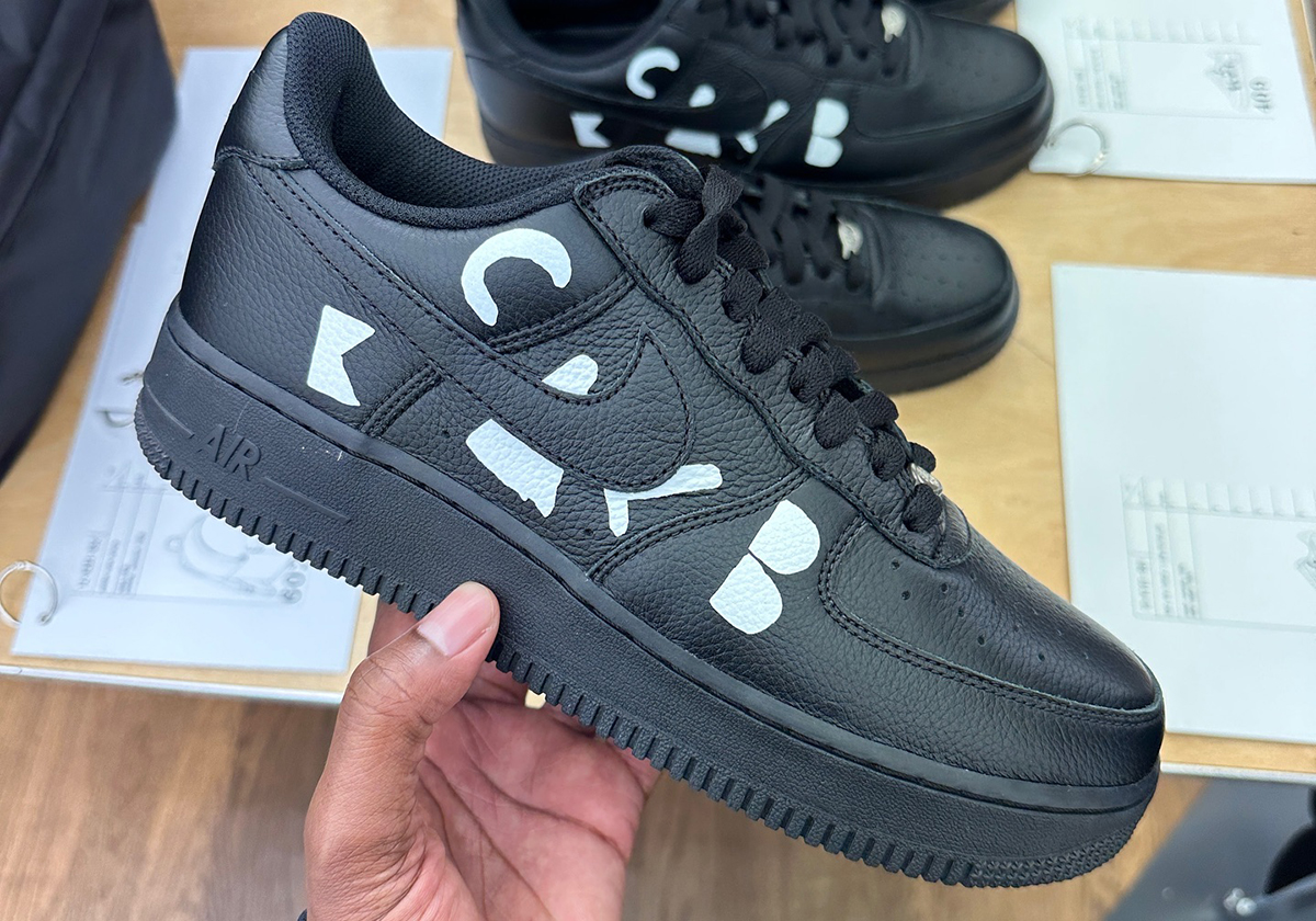 COMME des GARÇONS BLACK x Nike Air Force 1 Low For SS25 Revealed In Paris