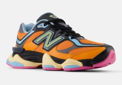 A Color-Blasted New Balance 9060 Appears In Bright Orange, Pink, And Blue