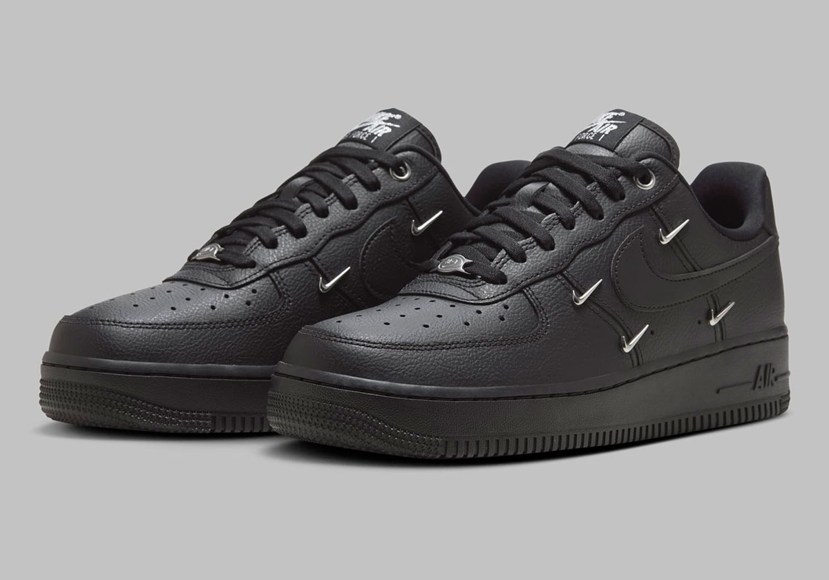 Silver Mini-Swooshes Accessorize The Nike Air Force 1 Low