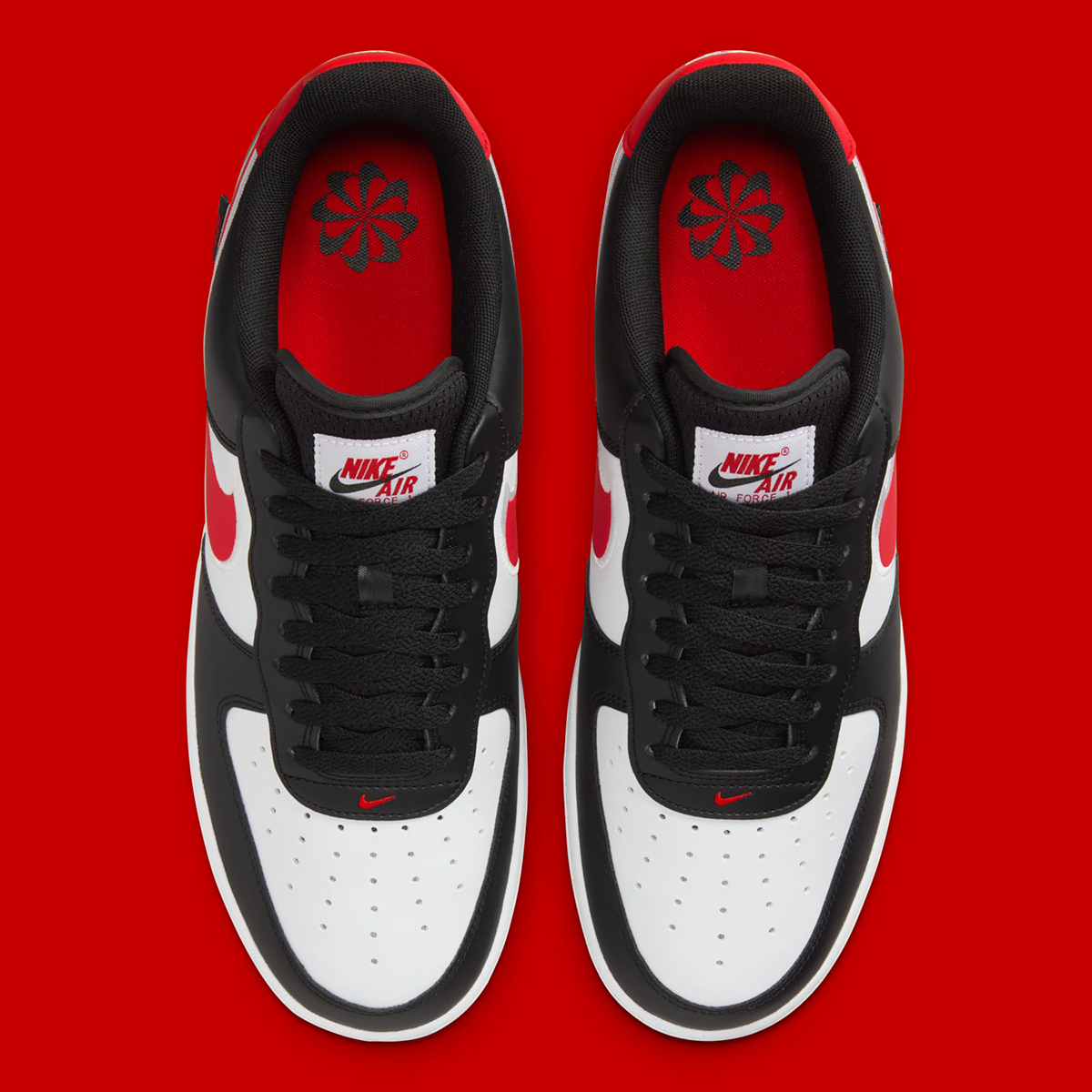 Nike Air Force 1 Low Black University Red White Hm0721 002 1