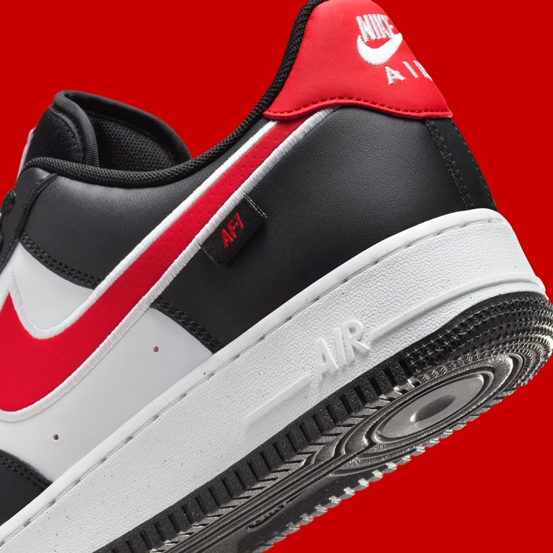 red black and white air force 1s