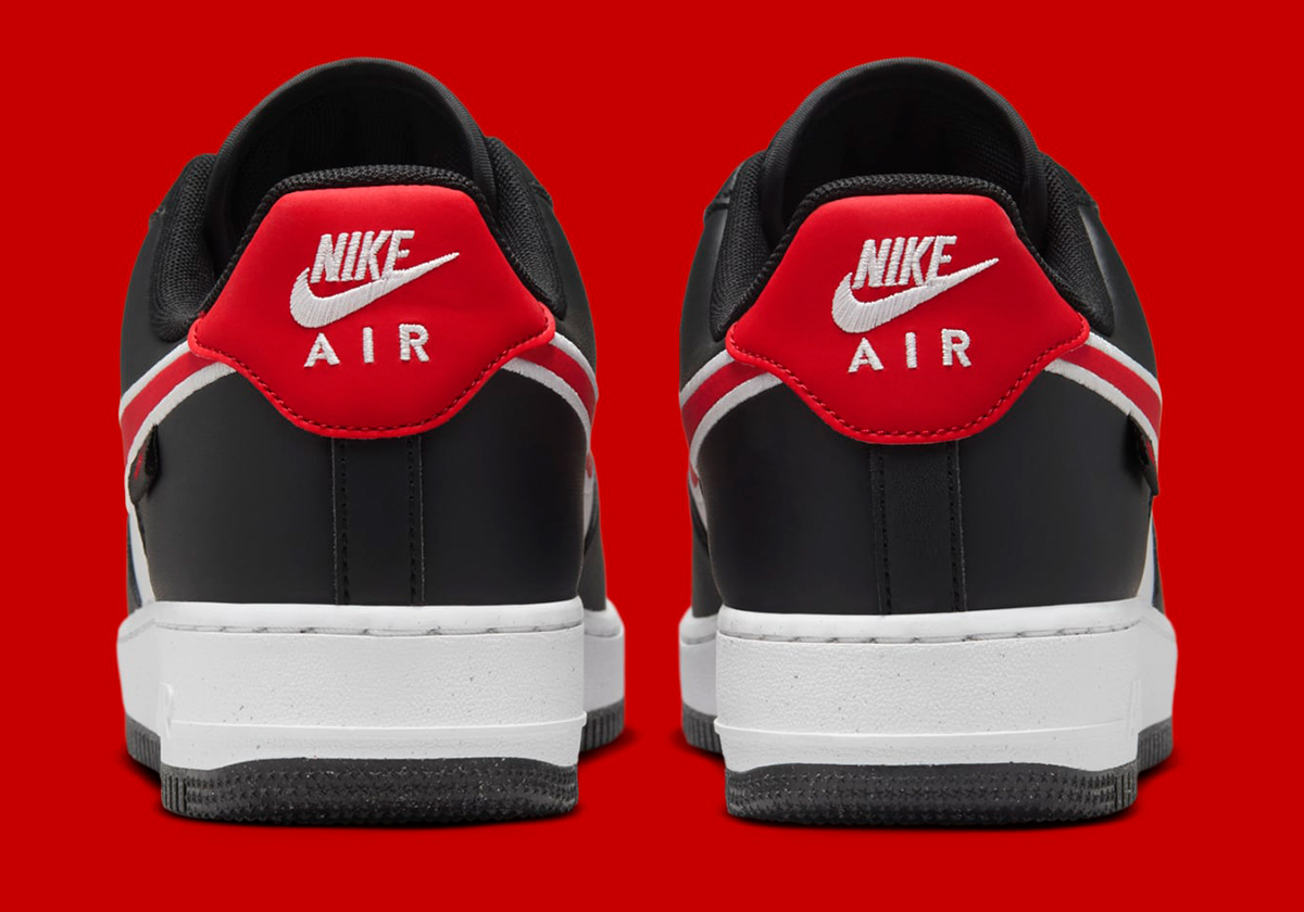 Nike Air Force 1 Low Black University Red White Hm0721 002 7