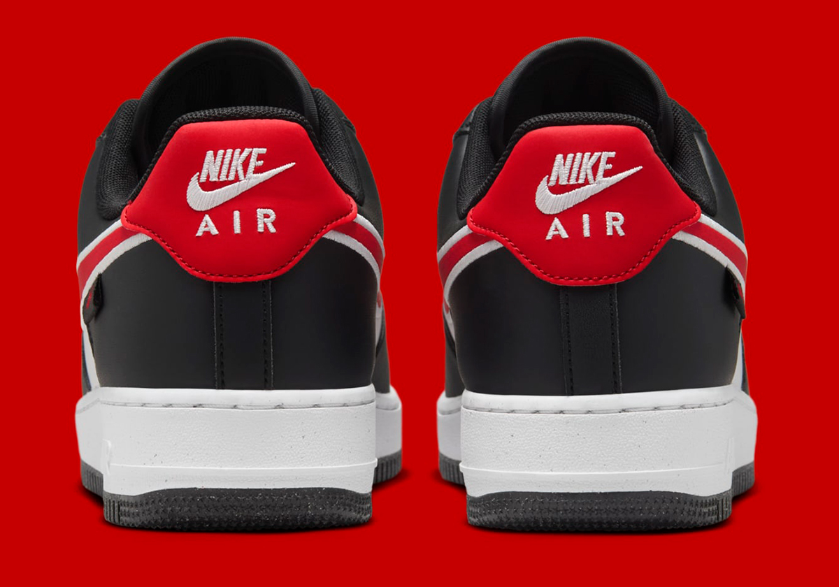 nike air force 1 low black red white