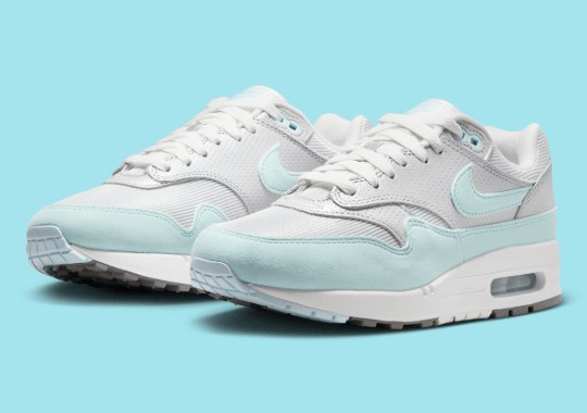 Perforated Leather Appears On The Nike Air Max 1 "Glacier Blue"