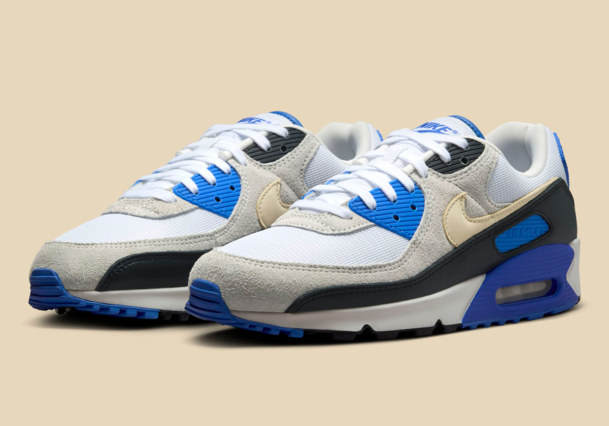 nike air max 90 prm white khaki racer blue black hf3449 100 7