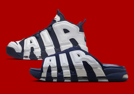 The Nike Air More Uptempo “Olympic” Slides Into Summer