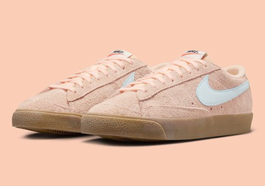 Hairy "Crimson Tint" Suede Drapes The Vintage-Touched nike Nigel Blazer Low '77