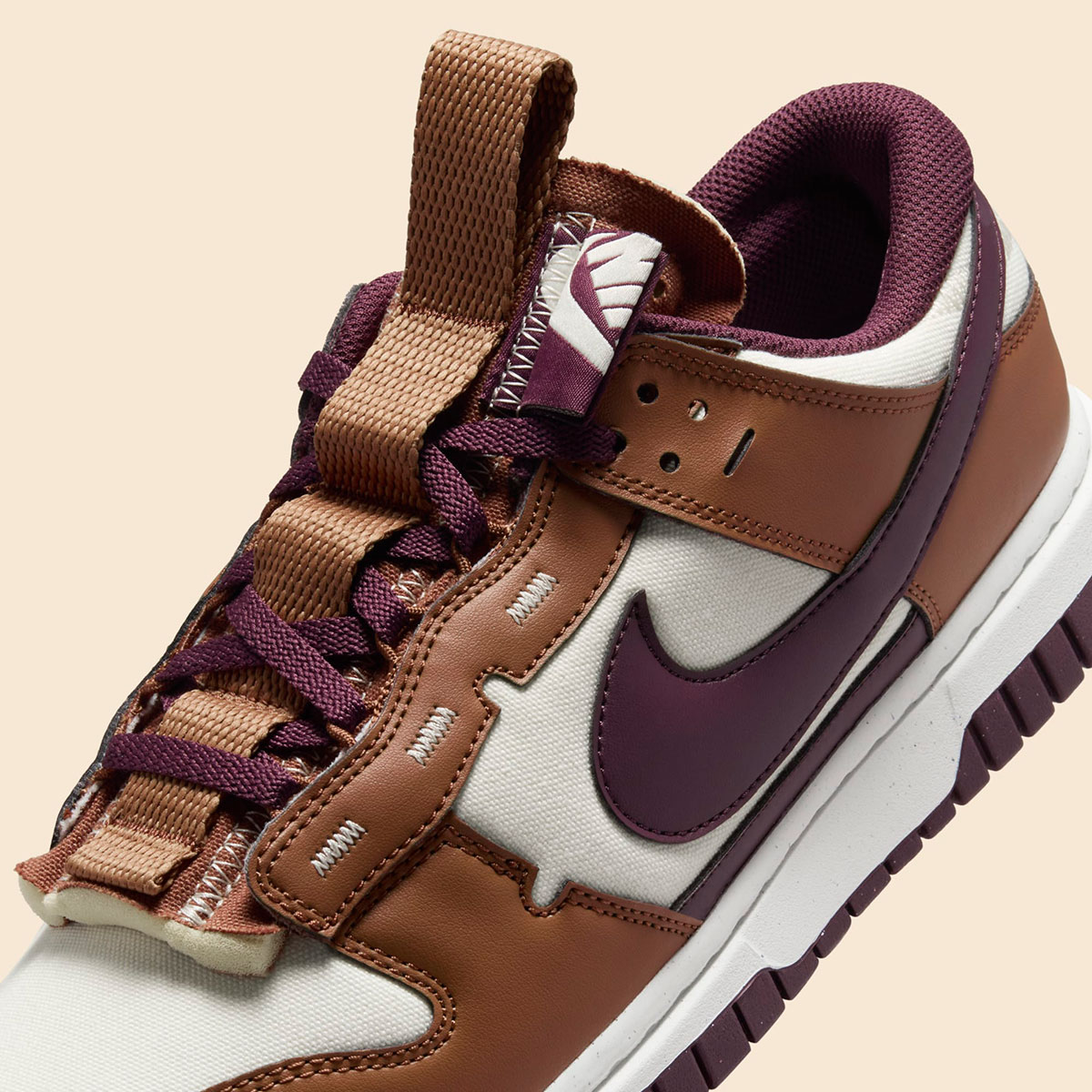 Nike Dunk Low Remastered Light British Tan Burgundy Crush Fq8248 200 5