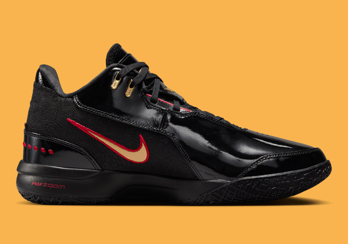 nike lebron red and gold