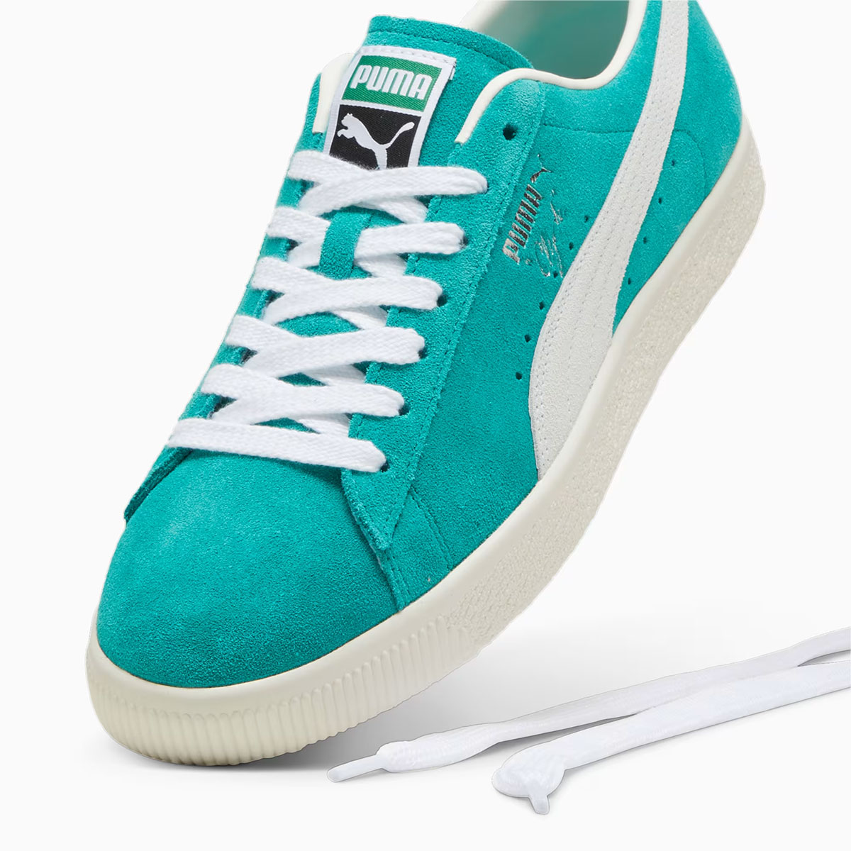 Puma Clyde Og Spectra Green Frosted Ivory 391962 13 6