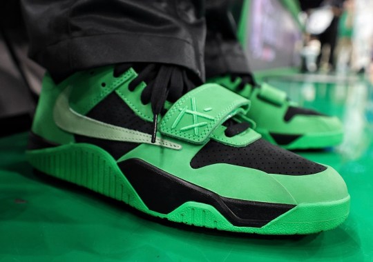 Travis Scott’s jordan Fuchsia Jumpman Jack Appears In “Celtics” Green