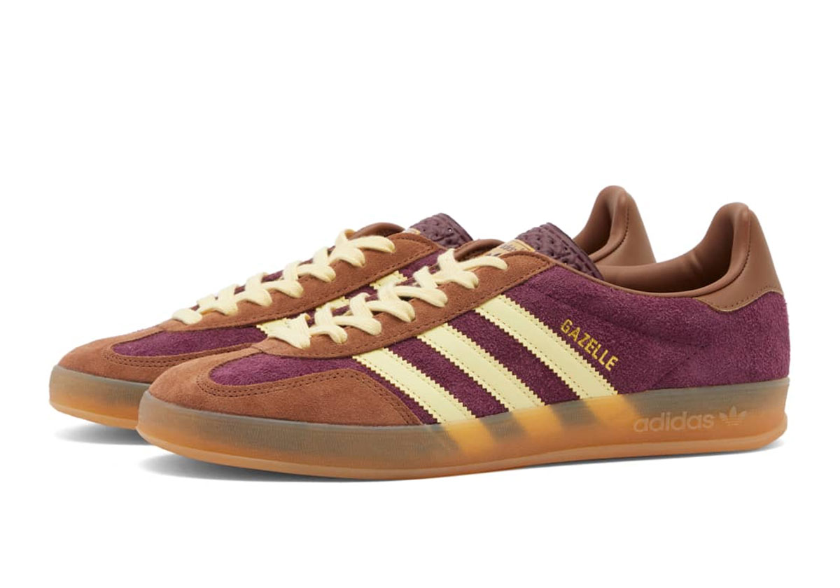 Adidas Gazelle Indoor Maroon Almost Yellow Preloved Brown Ji0324 1