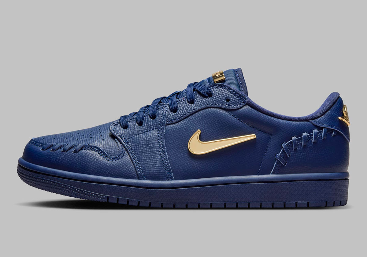 Air Jordan 1 Low Method Of Make Navy Gold Fn5032 400 2