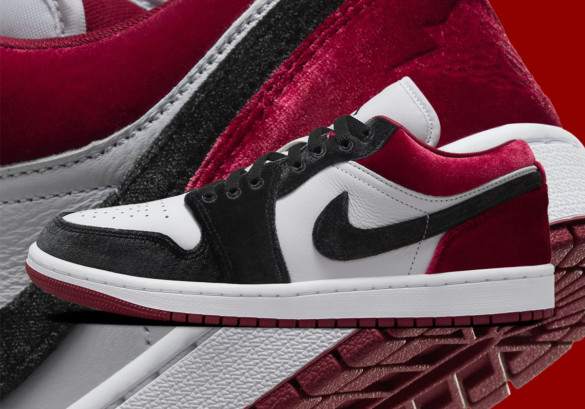 The AIR Florida JORDAN Low SE “Black Toe” Gets Wrapped In Velvet